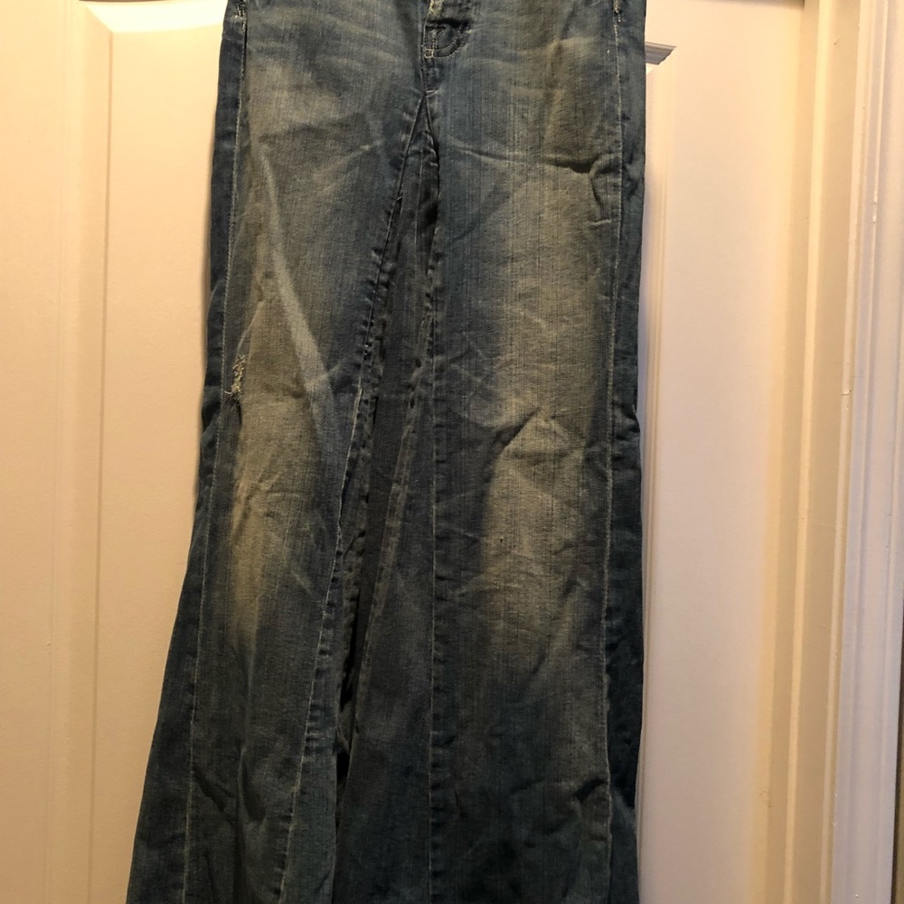 NWT 7 for all mankind long denim skirt